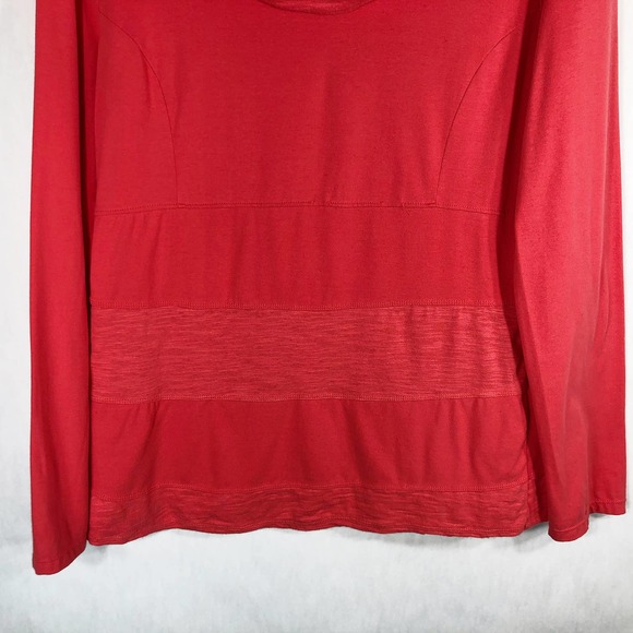 Soft Surroundings Medium Tunic Top‎ Orange Pink Cowl Neck Solid Stretch 594 - Picture 4 of 8